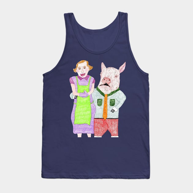 Pig Husband Tank Top by Doodle Dandies